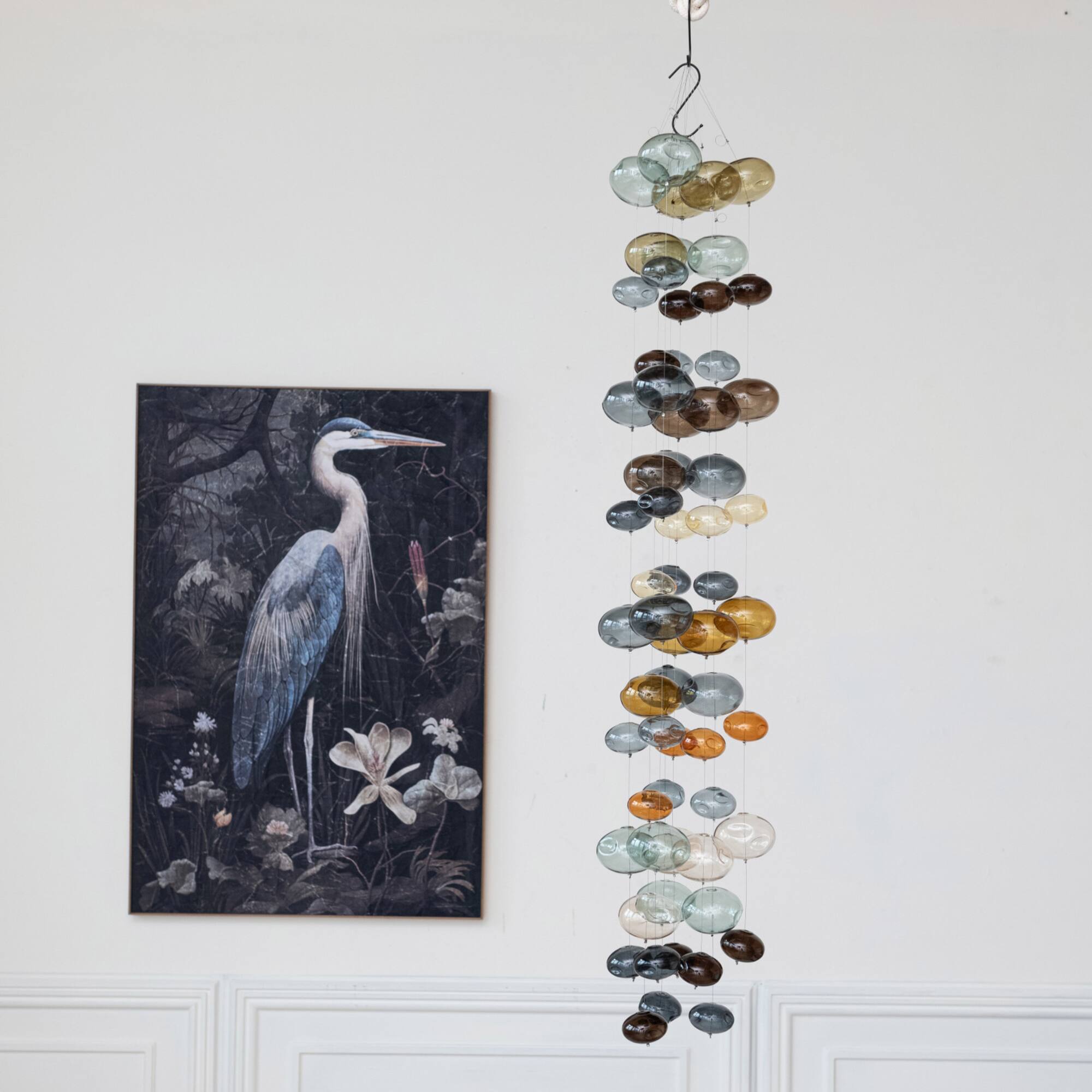 Hello Honey® 4ft. Blue Azure Bubbles Hand-Blown Glass Garland